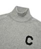 COVERNAT C Logo Turtleneck Knit Melange Gray