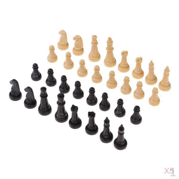 

160 Pieces Plastic Chess Board Game Pawns - 1.9 Inch King Tournament Set for