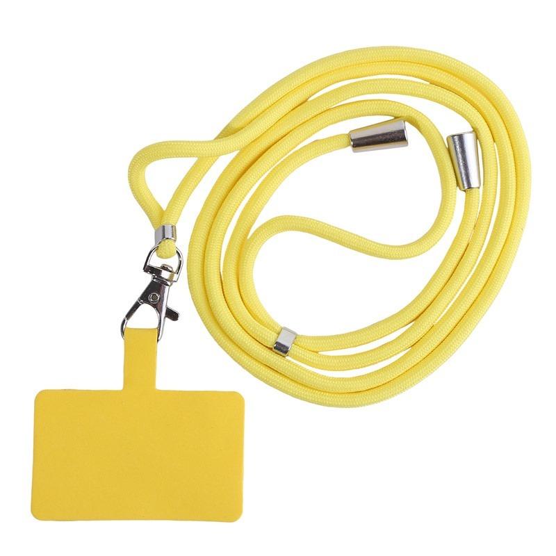 

Регулируемый ремешок-шнурок для телефона 150 см Универсальная подвесная веревка для мобильного телефона Шейные ремешки Шнурки против потери Аксессуары для сотового телефона жёлтый