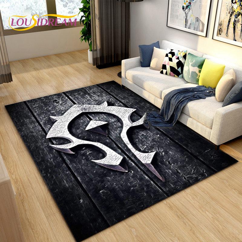 3D World of Warcraft , WOW Game Area Rug Large ,Carpet Rug for Living Room Bedroom Sofa Doormat Decoration ,Kids Non-slip Floor Mat