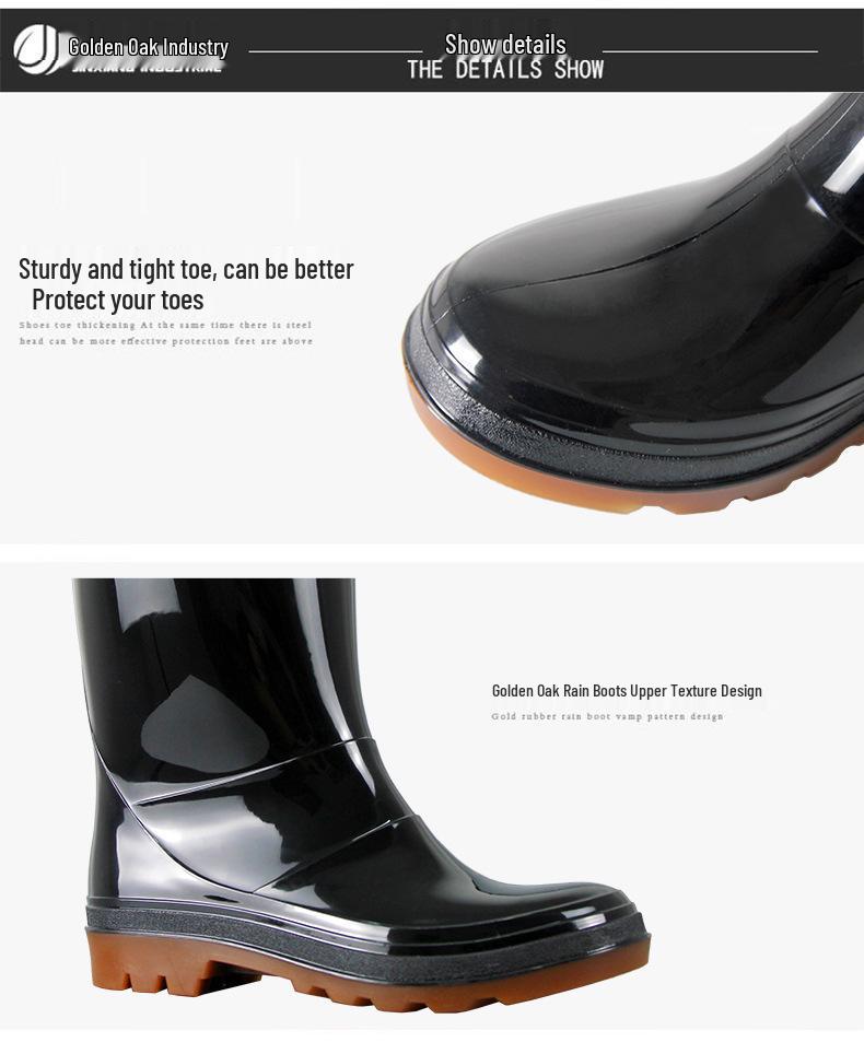 Golden Oak Insulated Waterproof Electrician Safety Boots, 10KV, Non-slip, Anti-leakage, Medium to High Protection.
