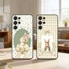 Cute P-Peter Rabbit Phone Case For Samsung S26,S25,S24,S21,S22,S23,S30,Ultra,S20,FE,Lite,10,9,Black Cover