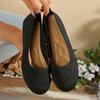 Wish Large Size Round Head Flat Bottom Lazy Single Shoes Women's Flying Weaving Breathable Flat Heel Shallow Mouth Work Shoes Ebay