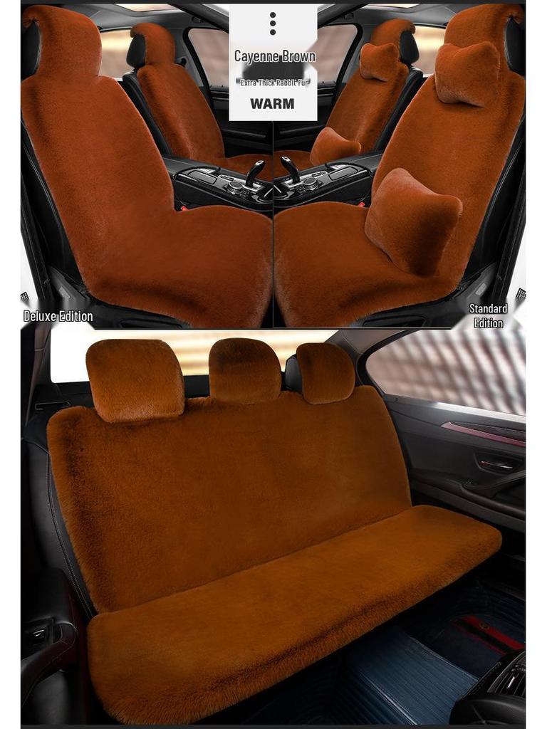 Universelles Plüsch-Winter-Autositzkissen mit vollständiger Umrandung