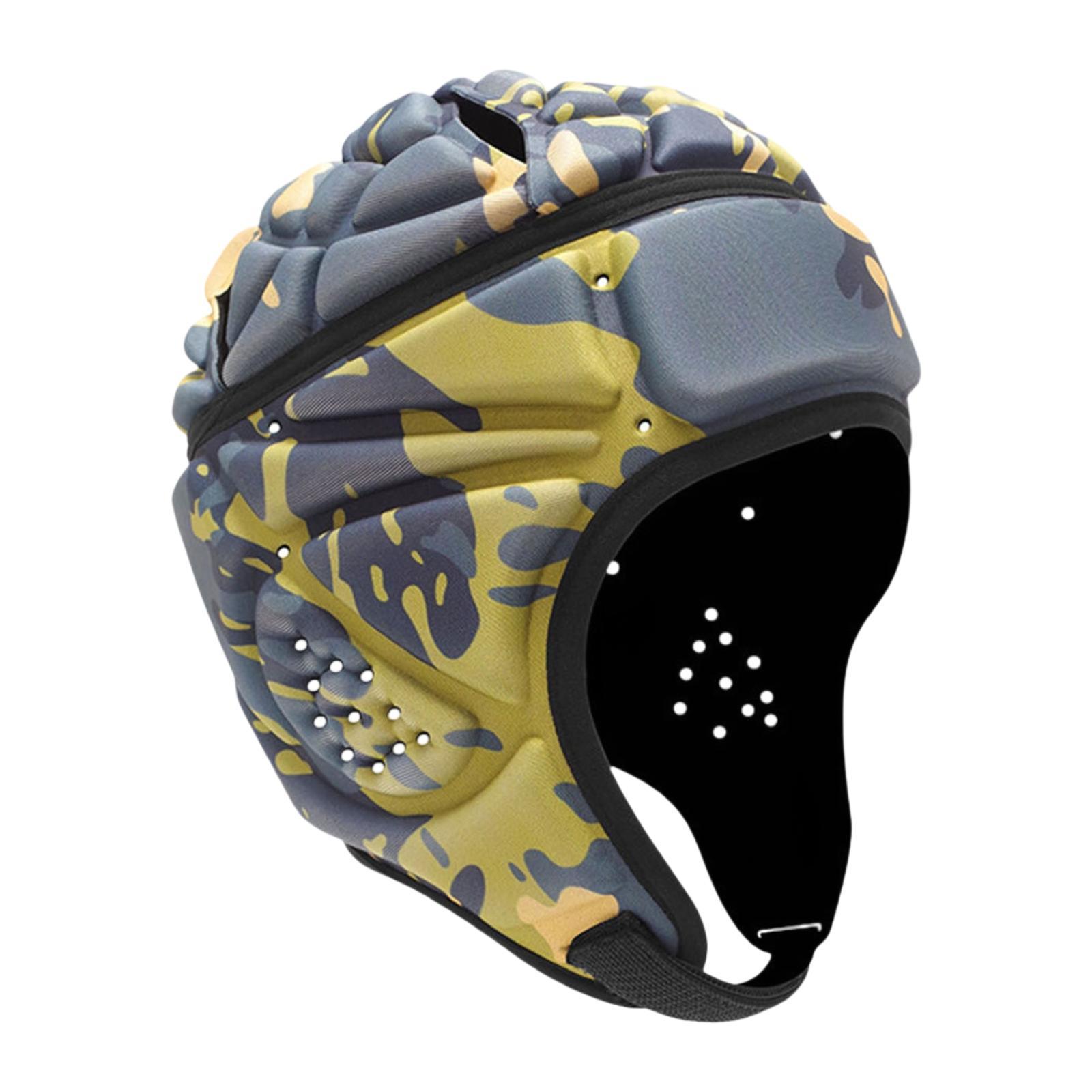 Rugby Helmet Ultralight Adjustable Protective Gear Protective Cap Headgear for Flag Football Sports Baseball Playing Training хаки