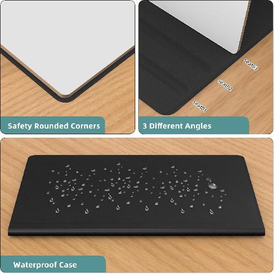 Portable Small White Board,Reble Dry Erase Board with Stand,Desktop Whiteboard for Office Meeting Bussiness Home 9" x 6" with Marker, Wipe Cloth