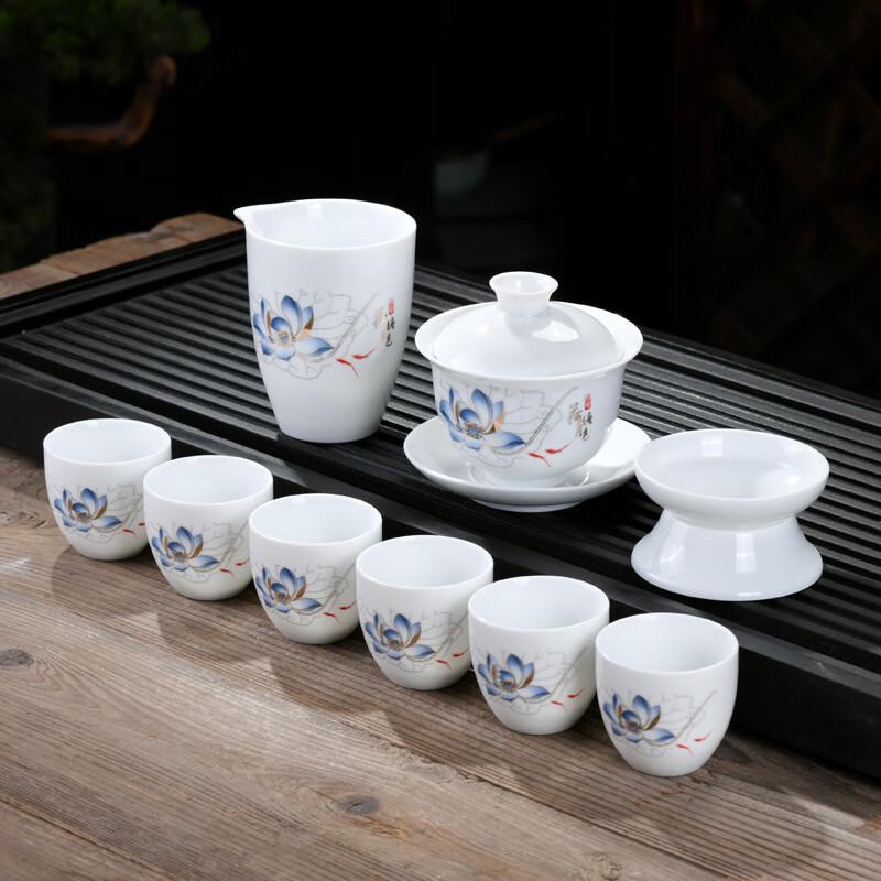 

Zhi Shi Suet Jade Ceramic Kung Fu Tea Set