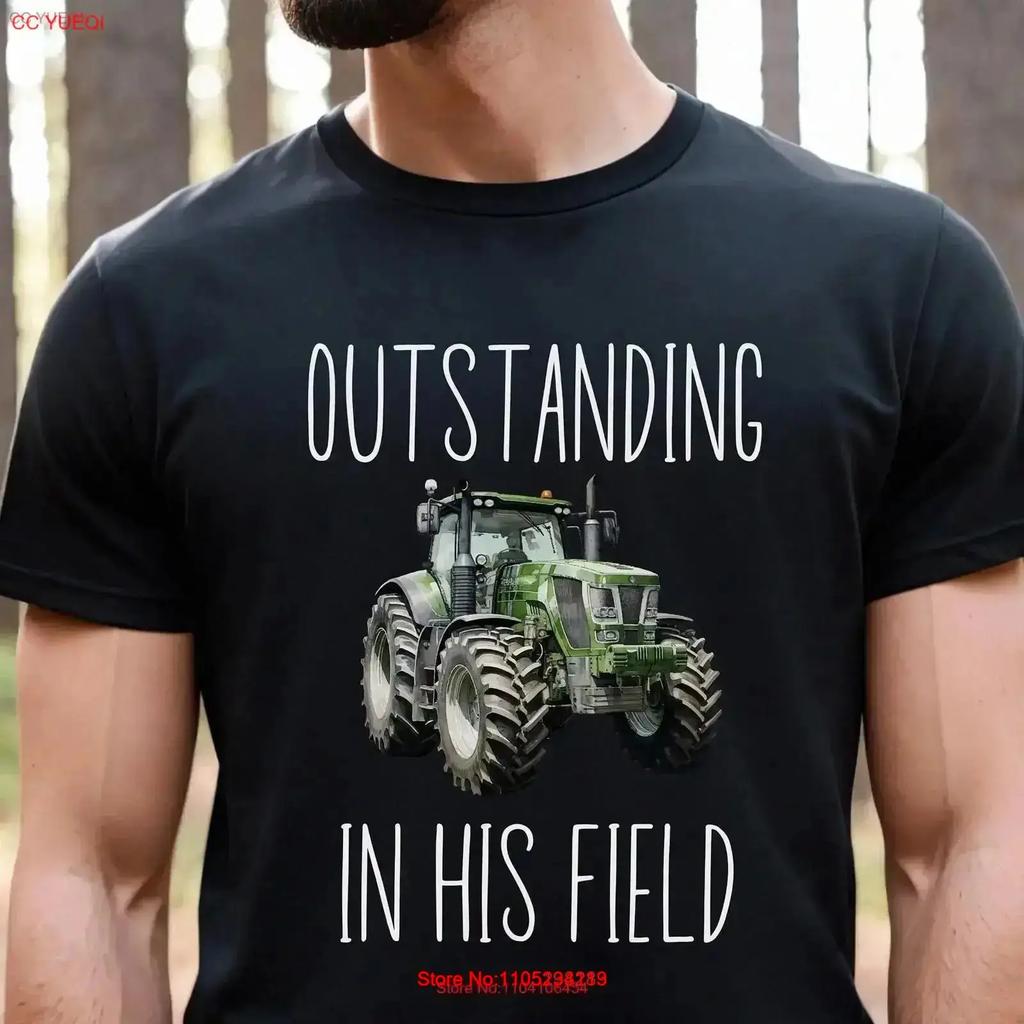 Outstanding In His Field T Shirt Farmer Tractor Farm s Girl vintage Washed Stylish graphic Comfortable homme Slightly vintage