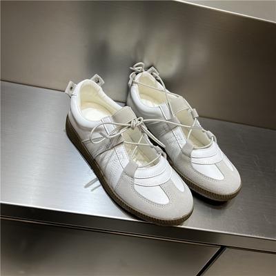 Fashion New Genuine Leather Sneakers for Women Breathable Soft Round Toe Casual Shoes Woman Sport Fashion Flats Sneakers