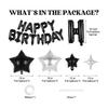 Happy Birthday To Xiyin Tk Aluminum Film Balloon Five-Star Cross Star Set Children'S Birthday Party Decoration