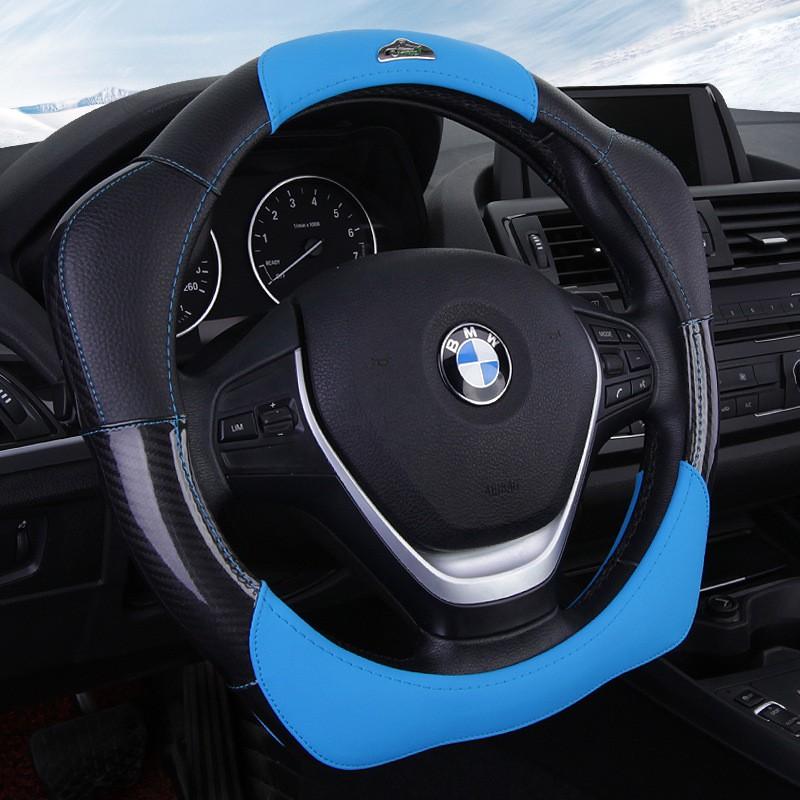 Universal 38cm Steering Wheel Cover Car SUV Truck Sport Style All-Season Artificial Leather Grip