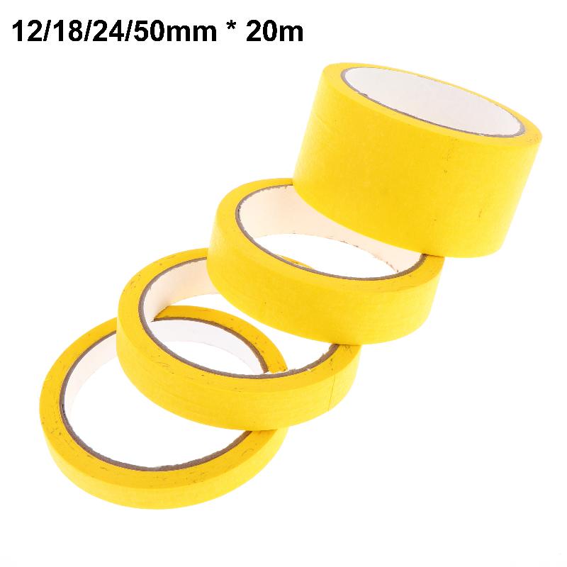 

4PCS Multi-Size Blue/Green/Yellow Painter s Tape - High Quality Clean Release Masking Tape For Home & Office Use жёлтый