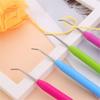 Colorful Loomed Knit Hook Crochet Hooks with Ergonomical Handle Knitting Accessories Multifunctional Knitting Loomed Hook