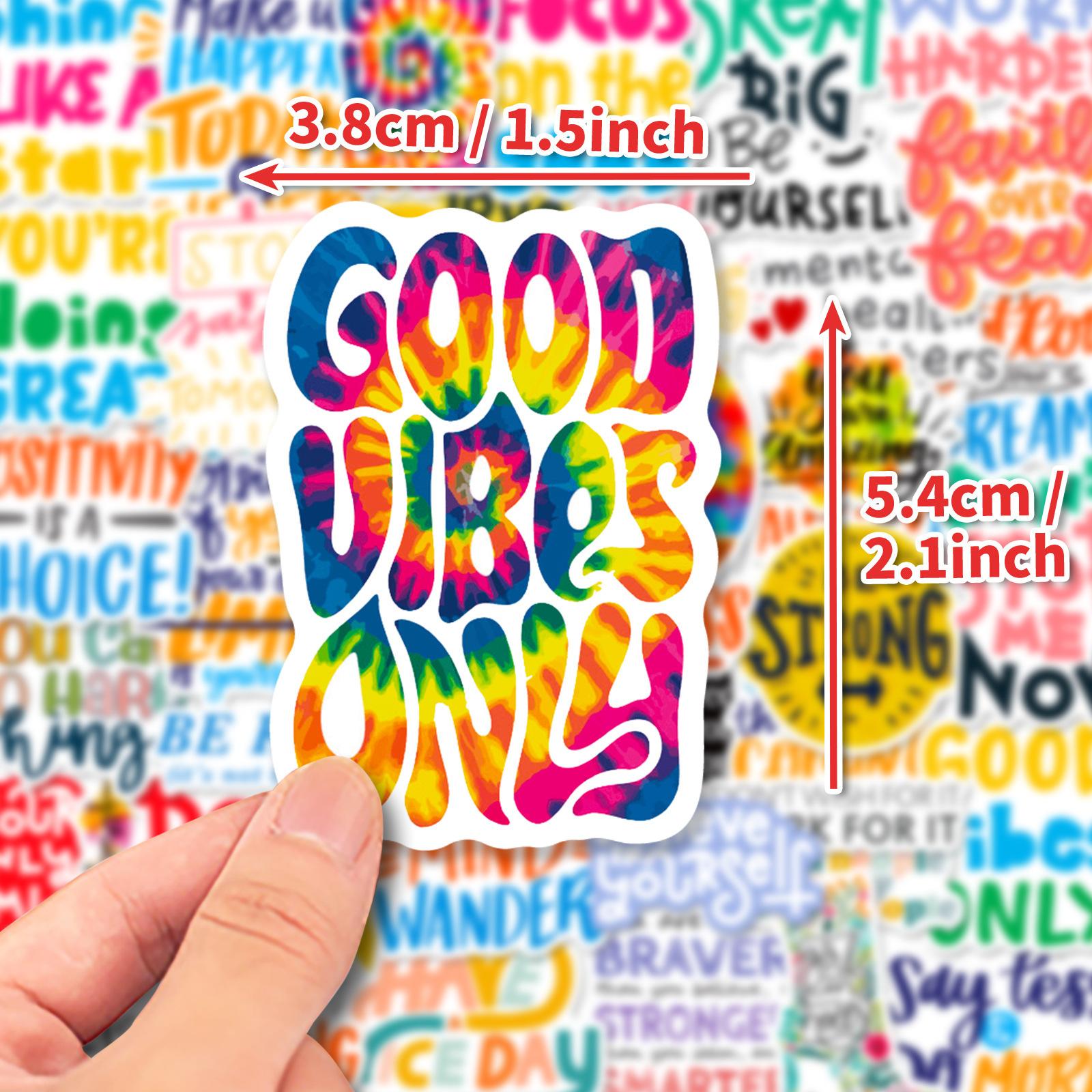 

50 Non-Repeating English Inspirational Text-On-Video Diy Handbook Luggage Kid Reward Stickers