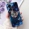 For Oppo Reno8 T Phone Case Reno 8T 5G 4G CPH2481 CPH2505 Elegant Floral Cat Soft Silicone Transparent TPU Lightweight Cases