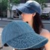 COTTON Foldable Wide Brim Sun Hat Drawstring Adjustable Caps for Men Women Beach Hats Summer Quick-drying Visors Fisherman Cap