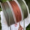 Millet Whisker 1.5mm Dragon Pattern Braided Rope - Mixed Color Thread for DIY Bracelet & Necklace