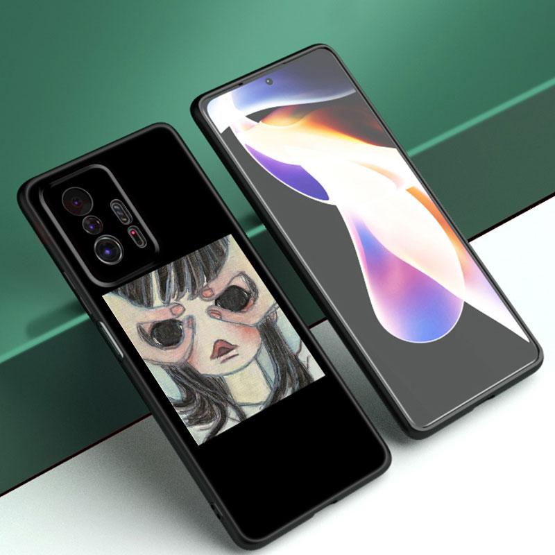 

Aya Takano Art Phone Case For Xiaomi Mi A2 8 9 SE Note 10 10T 11 12 Lite 9T 11T 12S 12T Pro A3 6X 12X Soft TPU Black Cover Xiaomi 12T Pro 5G