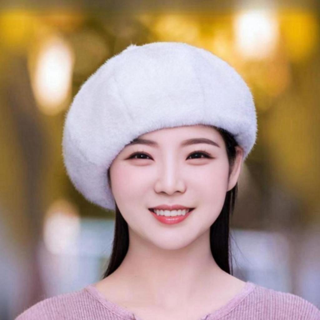 Dames Wintermode Imitatie Nerts Haar Moederhoed Hele Nerts Imitatie Bont Hoed Casual Warme Baret Tide