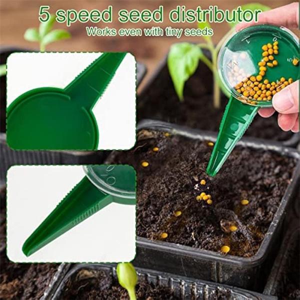 1Pc 2024 Mini Seed Spreader Handheld Garden Seed Planter Tool Sowing Seed Dispenser Seedling Dibber and Widger Set for Tiny Seeds
