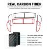 Real Soft Carbon Fiber Trim Sticker For Mercedes Benz SLK R171 2004 2005 2006 2007 2008 2009 2010 Central Air Outlet Accessories