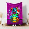1pc Blanket Geometry Dash5 Print Design, Lightweight Blanket for Sofa, Bed- Soft &Warm, Gift for All Seasons like Christmas, Halloween
