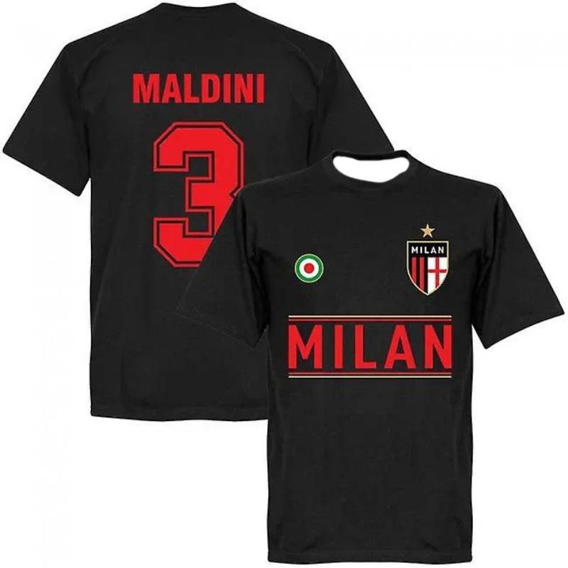 Abbigliamento Sportivo da Uomo Stampa Digitale 3D Milano Maldini 3 Abbigliamento da Uomo Donna, T-shirt Top per Bambini Traspirante e Ampio Top.