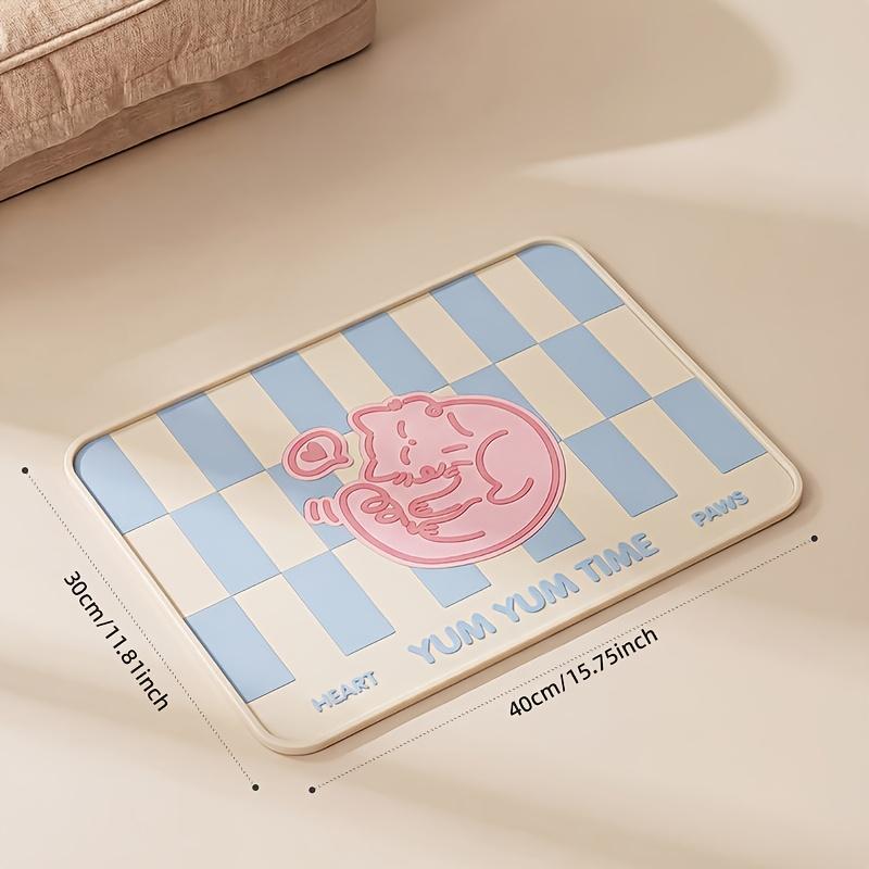 Soft Rubber Pet Mat Waterproof Non Slip Cat Dog Feeding Placemat Leakproof Food Bowl Tray Pet Supplies