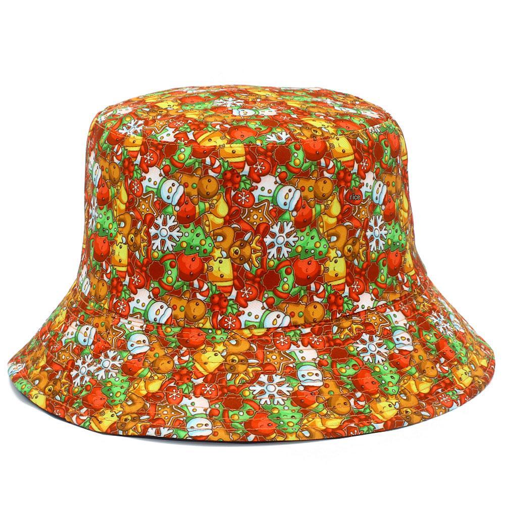Santa Claus Snowman & Snowflake Christmas Bucket Hat - Cute, Versatile Fisherman Style