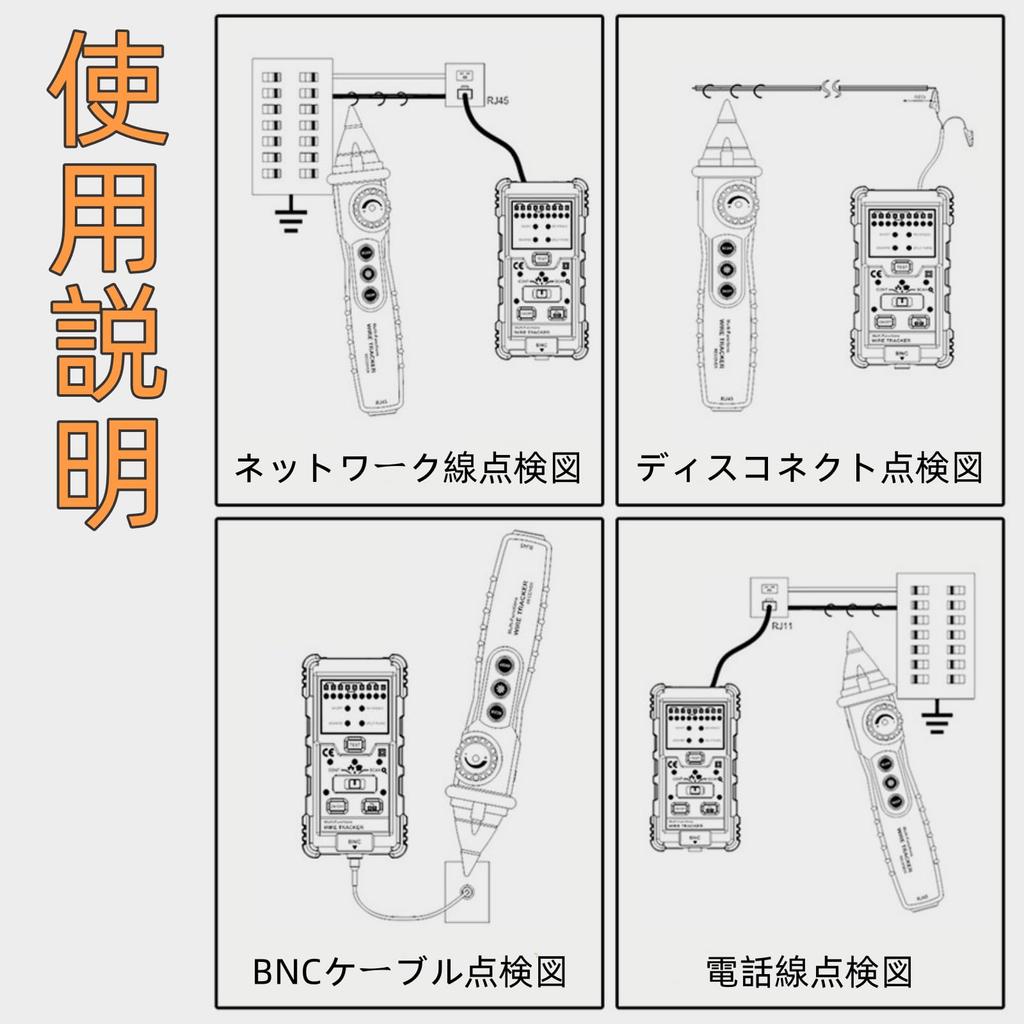 Multi-function Cable Tester with Tone Probe, Detects Open and Short Circuits, and Tracks Network Cables, including LAN Cables, RJ45, RJ11, Metal Wires