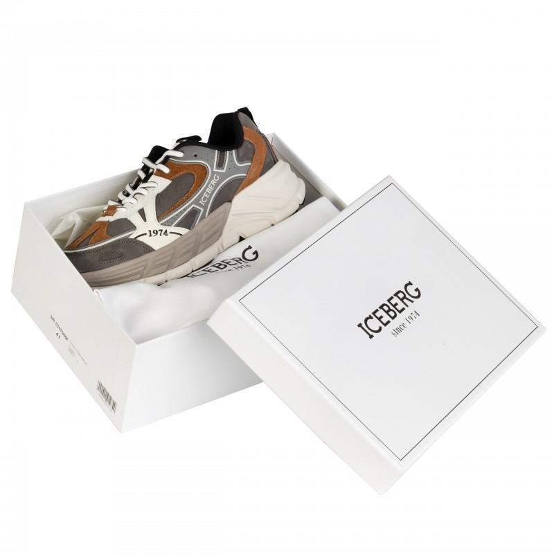 Iceberg men's sports sneakers new comb.smoke - Size: 42
