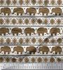Soimoi Japan Crepe Satin Fabric Aztec & Tribal Elephant Ethnic Print Sewing Fabric Metre 42 Inch