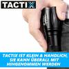 TACTIX LED Tactical Flashlight Black Zoom Function 5 Light Modes 40x Brighter