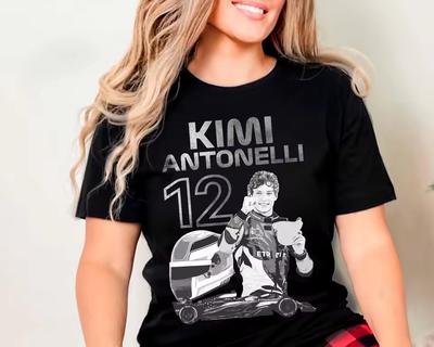 Antonelli 12 Personalized Shirt Kimi Shirt Gift for Kimi Fan Driver Shirt 2026 Summer Men Women Cotton T-shirt Street Wear Y2K