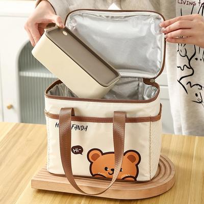 Tragbare isolierte Lunchtasche mit großer Kapazität, wasserdichte Kühltasche, Camping, Picknick, Bento-Tasche, Outdoor-Geschirr, Weihnachtsgeschenke