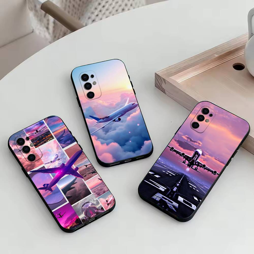 A-Airplane Plane Phone Case For Samsung S25,S24,S21,S22,S23,S30,Ultra,S20,Plus,Fe,Soft Silicone Black Cover