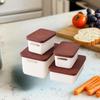 Adorable Mini 1/12 Scale Food Storage Cases with Lid for Dollhouse Set of 4, Doll House Accessories Toy