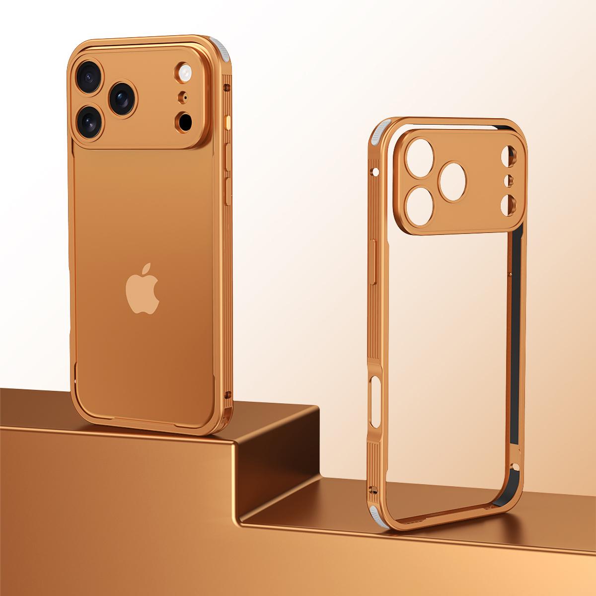 

Авіаційний алюмінієвий сплав Рамка Бампер Чохол для телефону Для iPhone 17 16 15 14 13 Pro Max Plus Металевий захист об єктива Ударостійка кришка iPhone 17 Pro помаранчевий