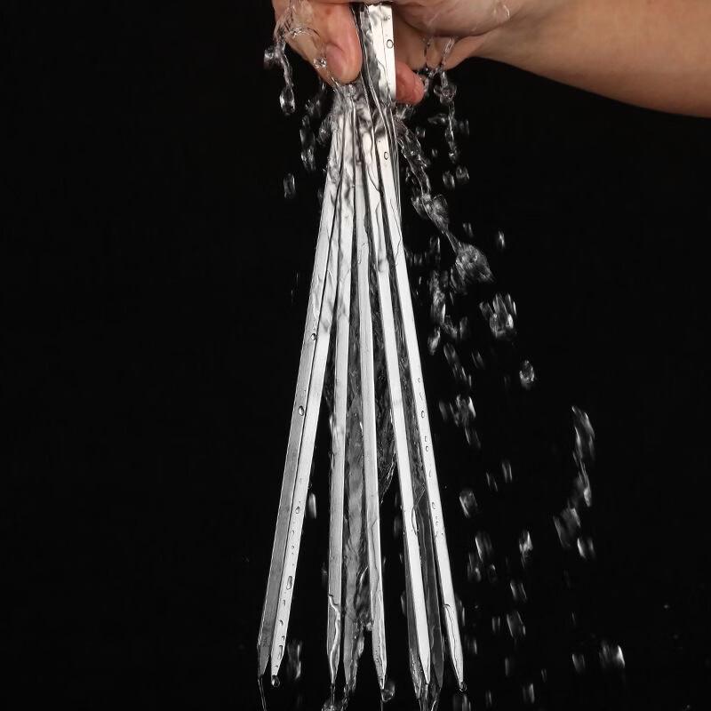 Xingfang Reusable Stainless Steel BBQ Skewers, 50 Pcs
