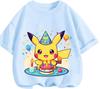 Everyday Casual Short Sleeve T Shirt Pikachu Trendy Cartoon Print Lightweight Outdoor Wear Children 3 To 14 Years Old