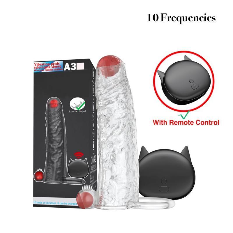 Wireless Penis Ring Sleeve Cock Ring Glans Massager Delayed Ejaculation Erotic Male Sex Toy Men Penis Condom Chastity Cock Ring