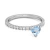 Blue Topaz Pavé Band Ring - 925 Sterling SIlver