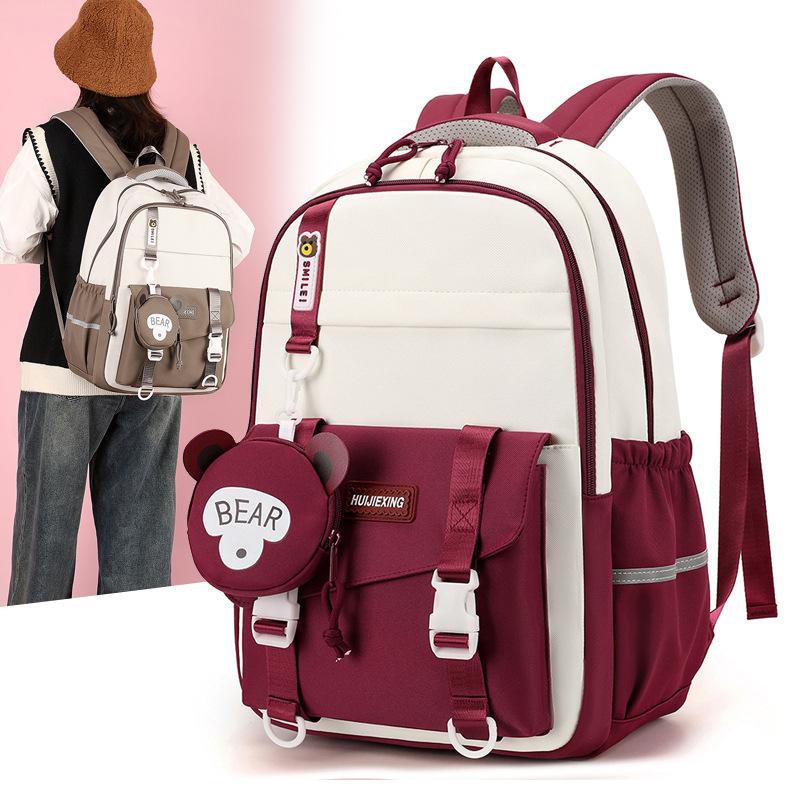 Waterproof New Lightweight Backpack For Primary School Girls And Children Large Capacity Spinal Protection Backpack For Girls