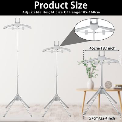 Steamer Stand Telescopic Garment Steamer Rack Height Adjustable Foldable Portable Standing Garment Hanger for Steaming Clothes