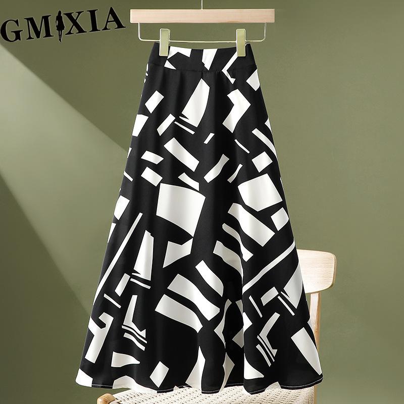 

GMXIA 18 кольорів Жіноча модна повсякденна літня весняна спідниця one size