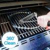 1 Barbecue Cleaning Brush, Outdoor Barbecue Long Handled Y-shaped Roll Brush Stainless Steel Cleaning Brush Barbecue Accessories