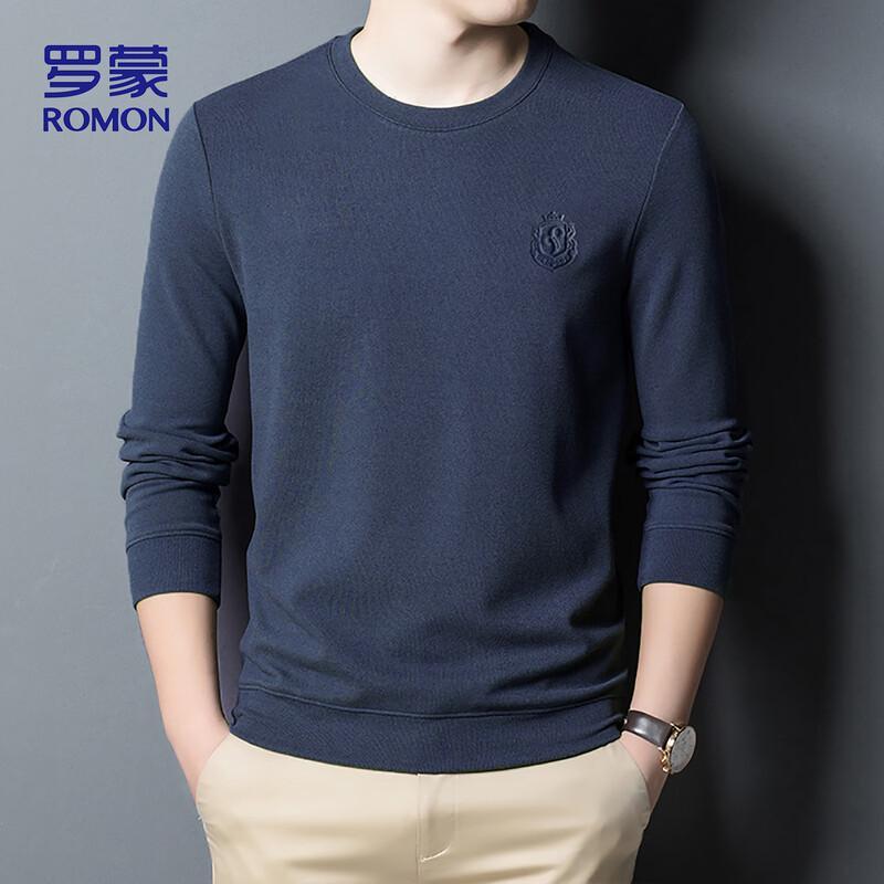 ROMON Men's Business Casual Long Sleeve Sweatshirt