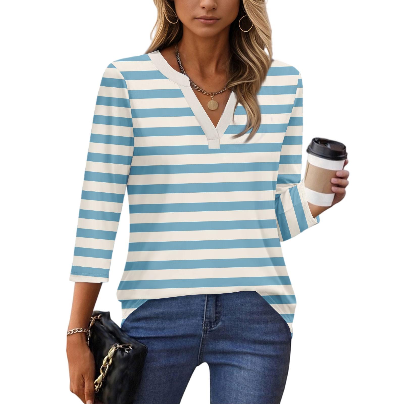 

Рубашки с рукавом 3/4 для женщин, футболки, блузки, повседневные базовые топы больших размеров, пуловер, женские туники-блузки XL