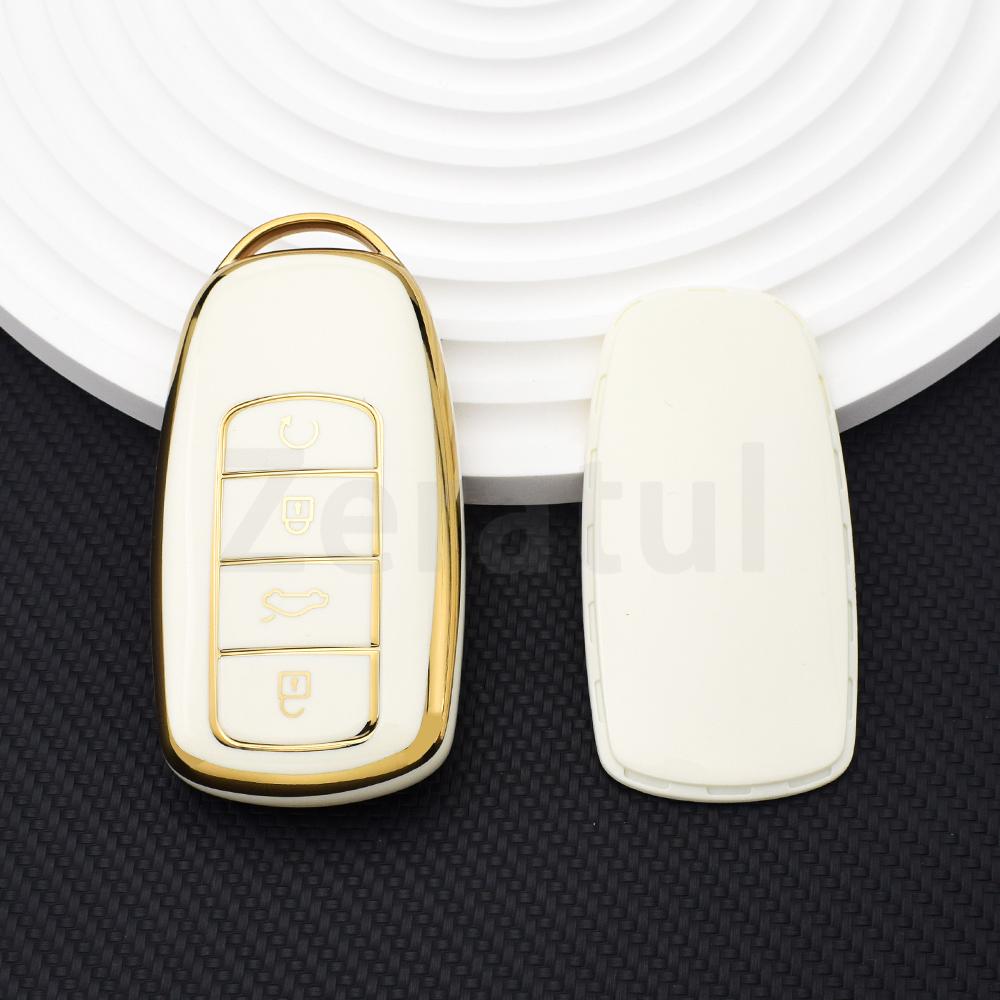 For Chery Tiggo 8 Pro Tiggo 8Plus New 5 Soft Tpu Car Key Case 4 Buttons Remote Control Protect Cover Keychain Accessories