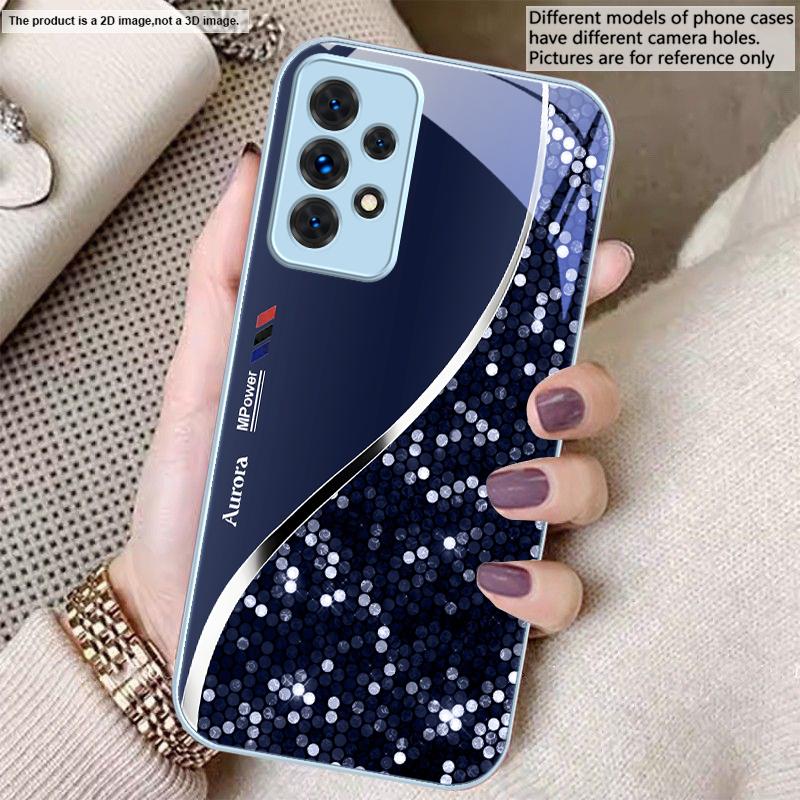 

Изогнутый серебристый металлический чехол для телефона из стекла для Samsung A20 30 22 23 24 25 26 31 32 A33 34 35 42 50 51 52 53 54 55 56 70 71 72 73 Galaxy A22 5G